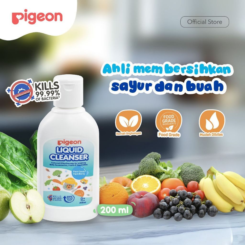 Pigeon Liquid Cleanser 700ml Botol Pump Food Grade Bebas SLS Pembersih Perlengkapan Bayi Foto 4