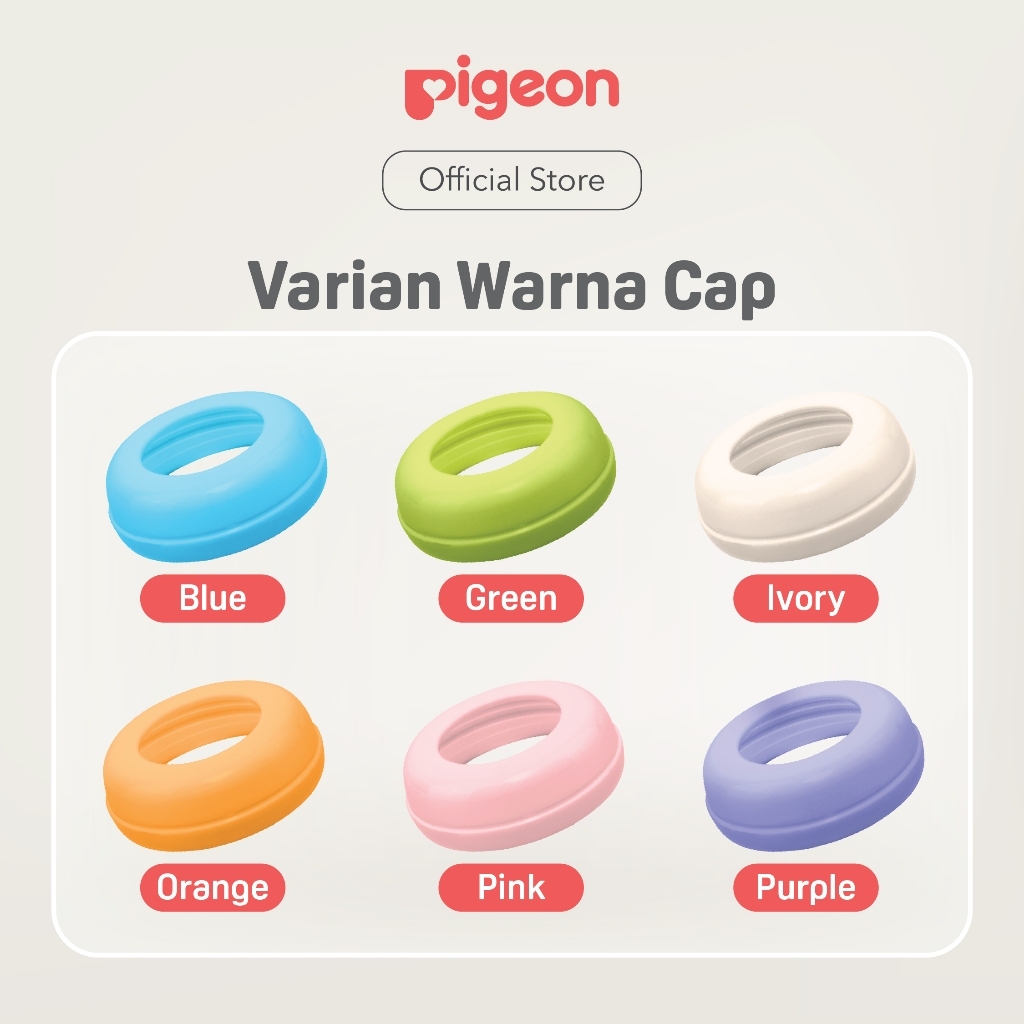 Pigeon Screw Cap Tutup Dot Botol Susu Wide Neck Biomass PP 6 Warna Foto 2