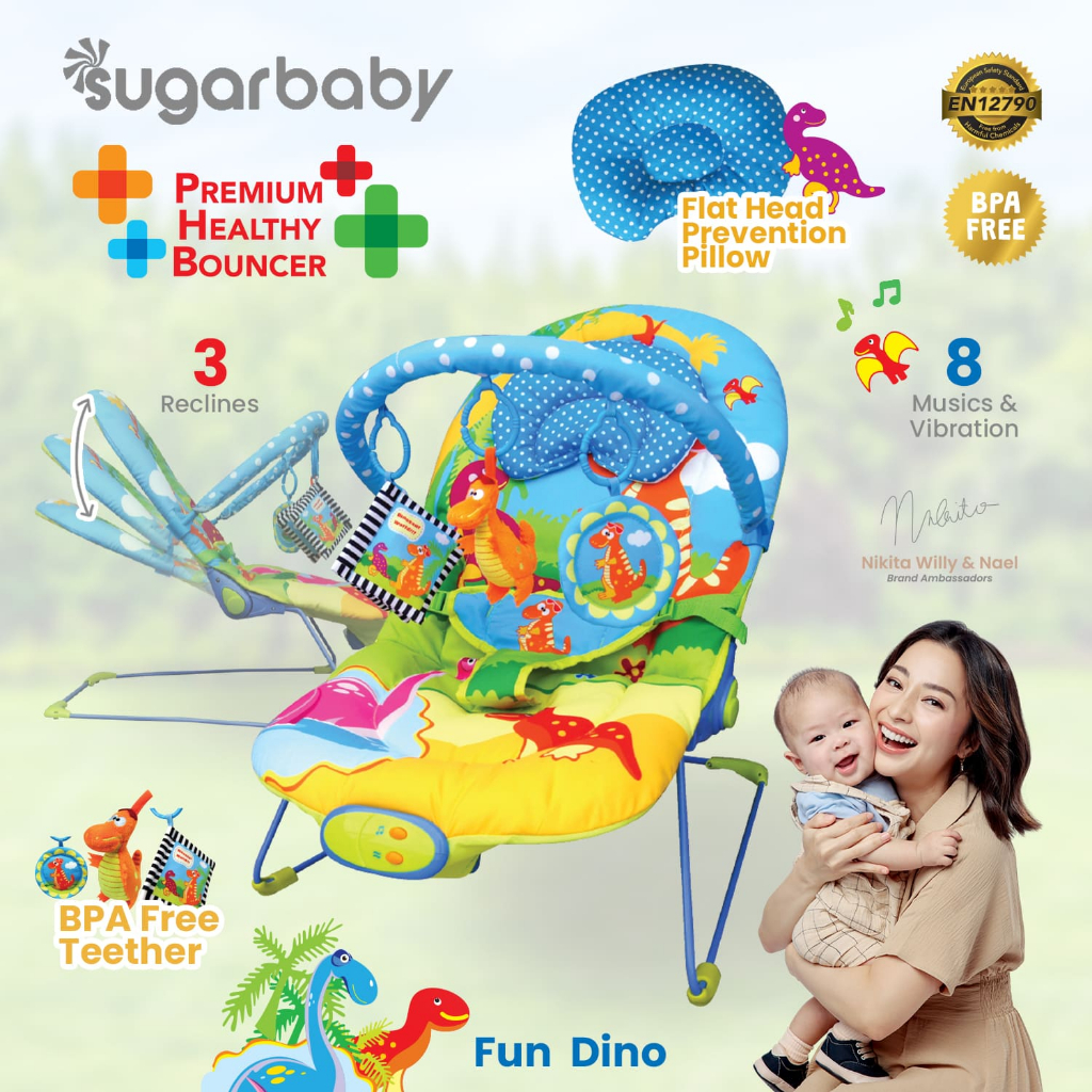 Sugar Baby Premium Baby Bouncer 3in1 Tempat Tidur Duduk Mainan Newborn 11kg