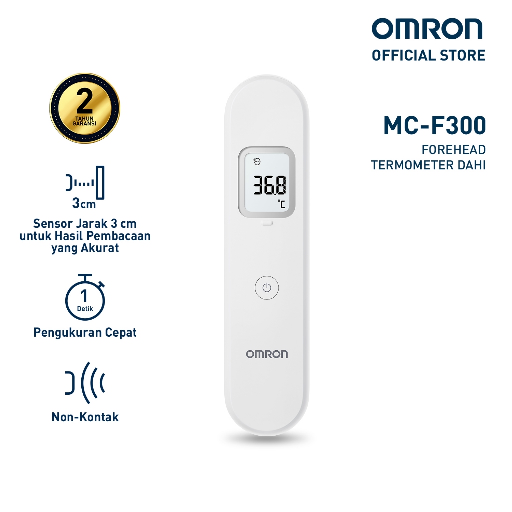 Termometer Dahi Digital Omron MC-F300 Infrared Tanpa Kontak Pengukur Suhu 1 Detik