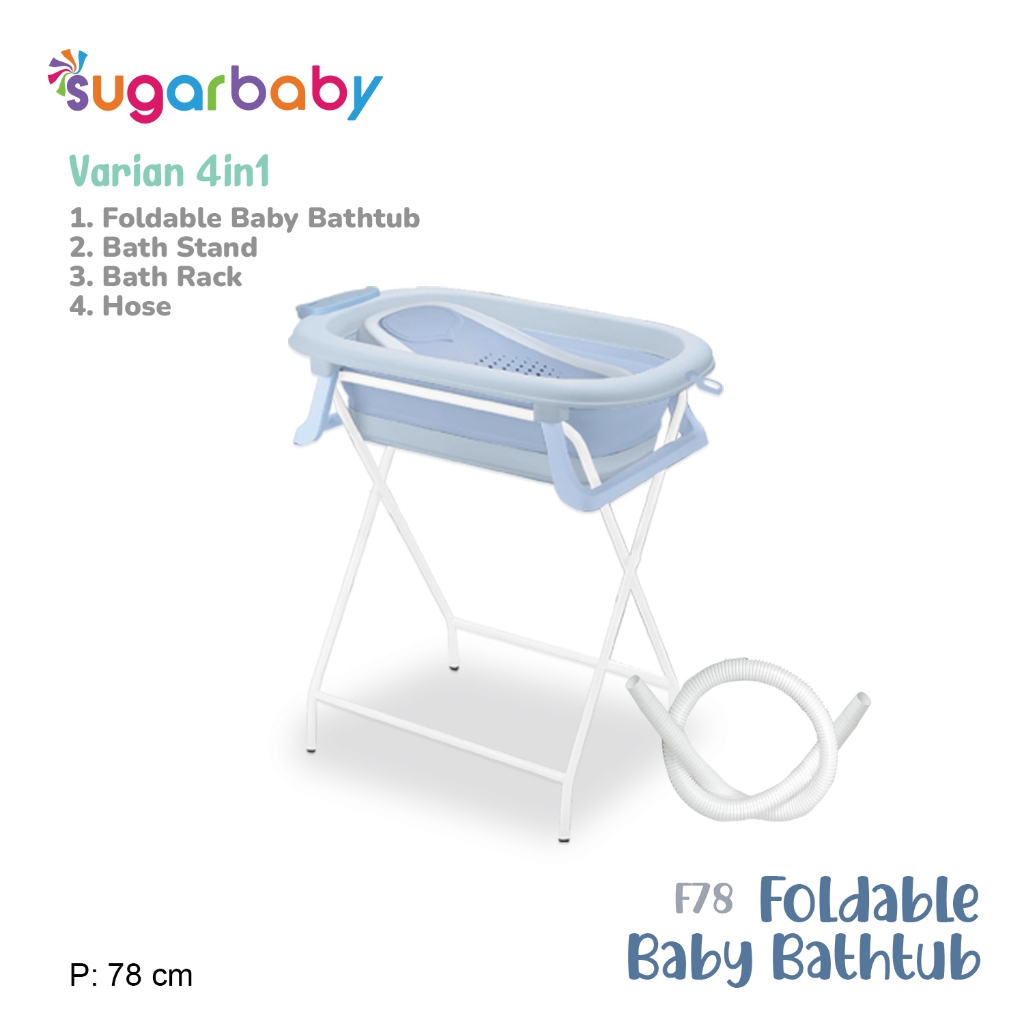Sugarbaby Bak Mandi Bayi Lipat F76N Sensor Panas BPA Free Standar EN 14528 Foto 8