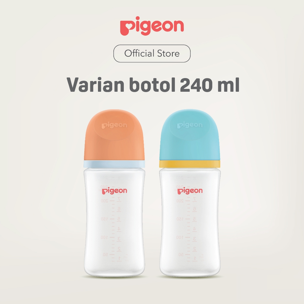 Botol Susu Pigeon Wide Neck Biomass PP 160ml Twin Pack SofTouch Nipple SS Foto 7
