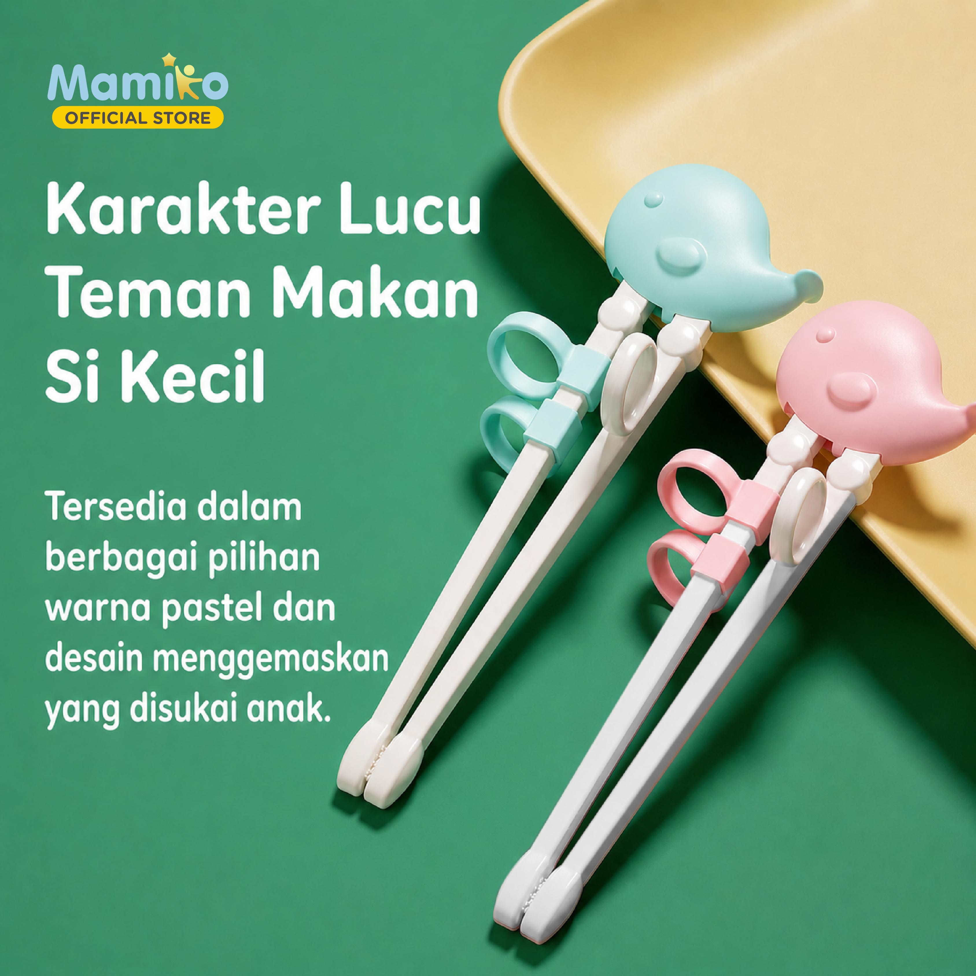 Mamiko Training Chopstick Anak Sumpit Belajar Sistem Cincin 4 Tahap Food Grade Foto 8