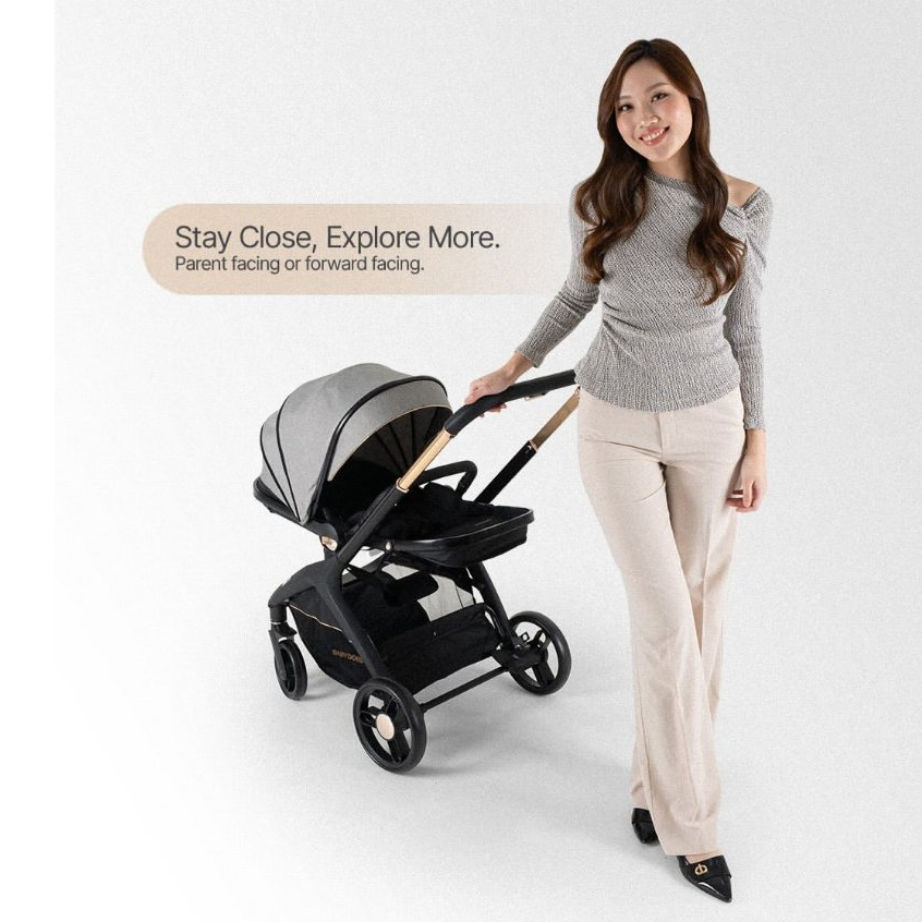 Stroller Babydoes Turner Reversible Handle Full Size Lux dari Newborn hingga 22kg Foto 3
