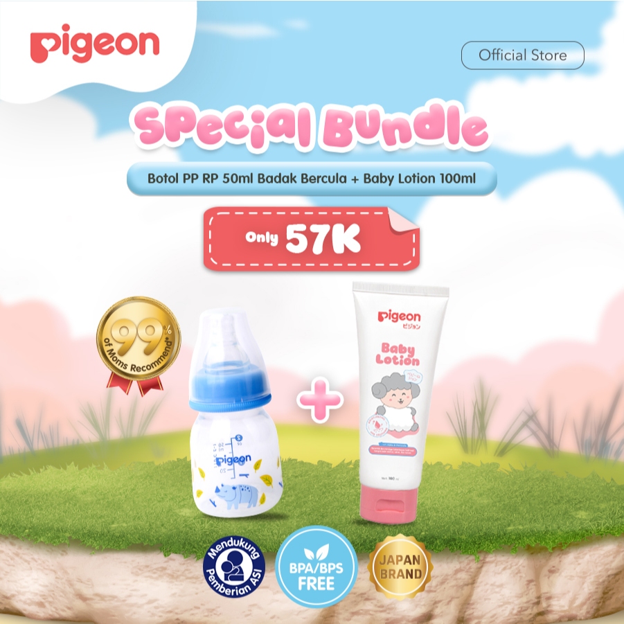 PIGEON Baby Lotion 100 ml Hypoallergenic Tanpa Pewarna untuk Wajah dan Badan Bayi Foto 6
