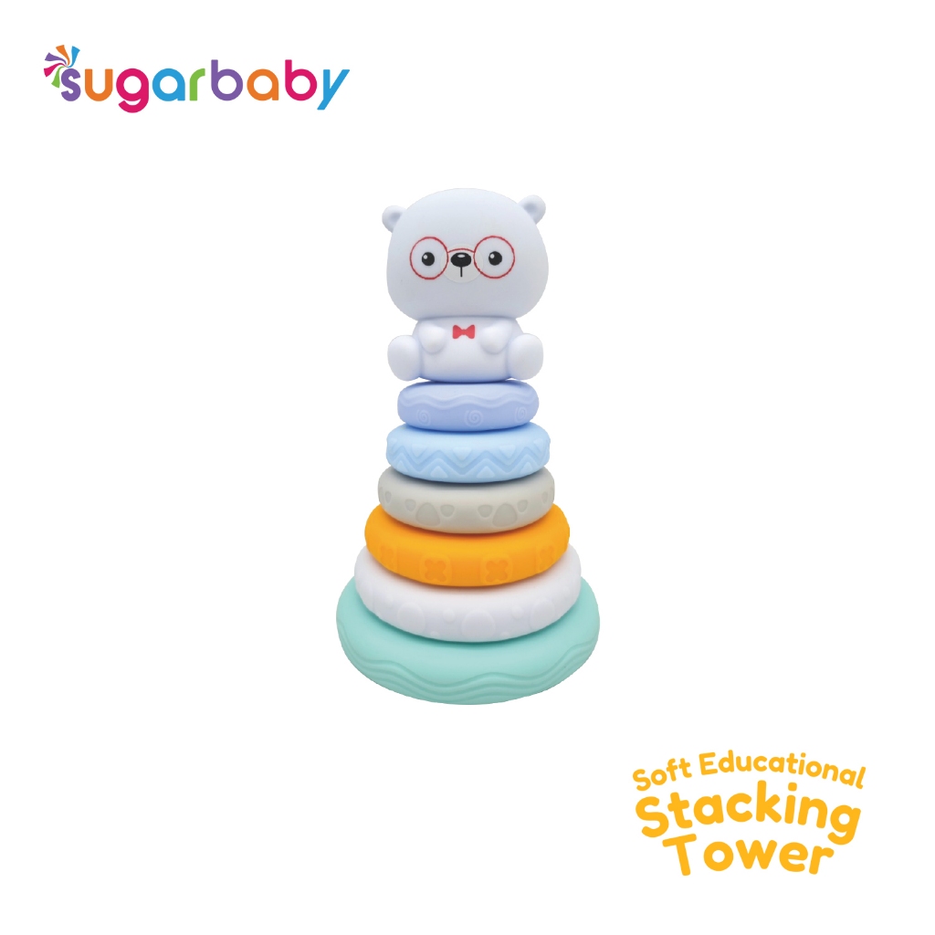 Mainan Edukasi Bayi Sugarbaby Soft Stacking Tower & Block Set PVC BPA Free Foto 5