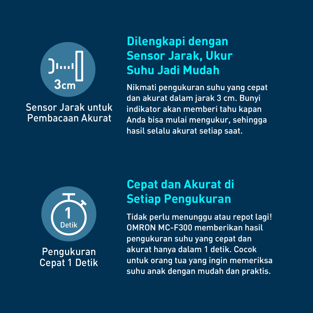 Termometer Dahi Digital Omron MC-F300 Infrared Tanpa Kontak Pengukur Suhu 1 Detik Foto 6