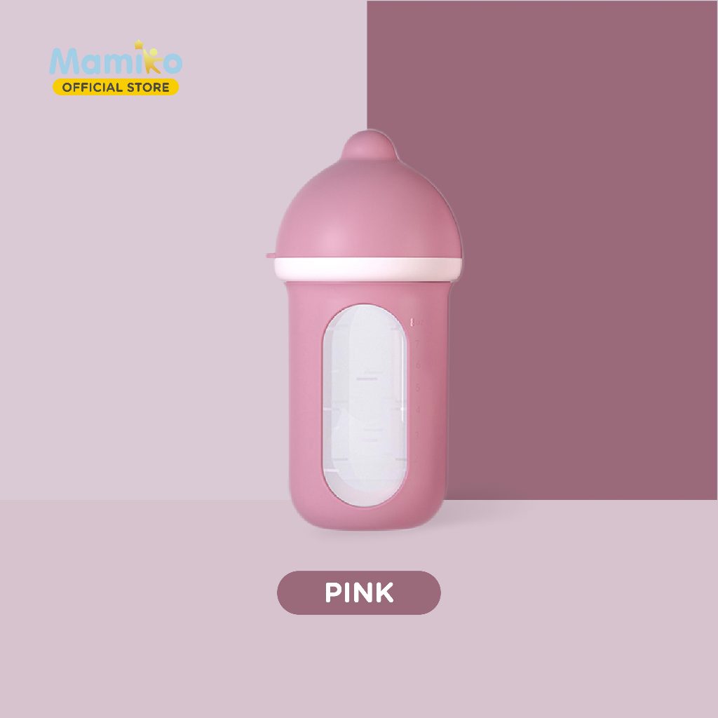Mamiko Botol Susu Silikon KUB Cool 240 ML BPA Free dengan Sedotan Foto 6