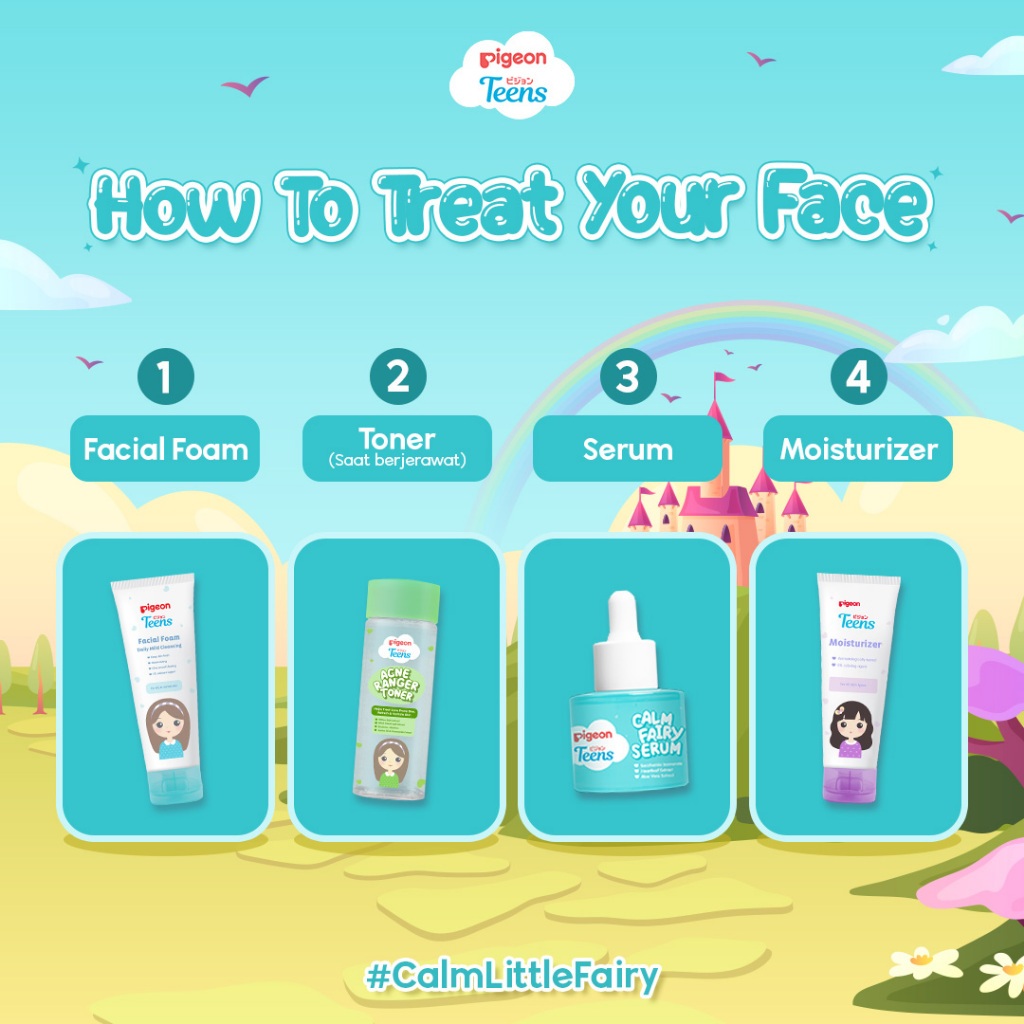 Serum Remaja Pigeon Teens Calm Fairy 20ml untuk Kulit Kemerahan dan Iritasi Foto 2