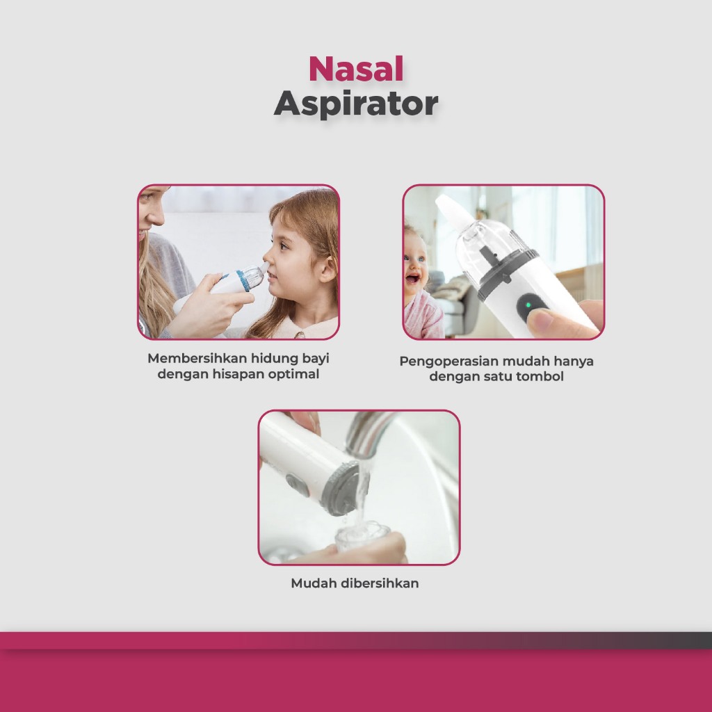 Nasal Aspirator Elektrik Hubdic HNA-300 untuk Bayi dan Anak Rechargeable Foto 2