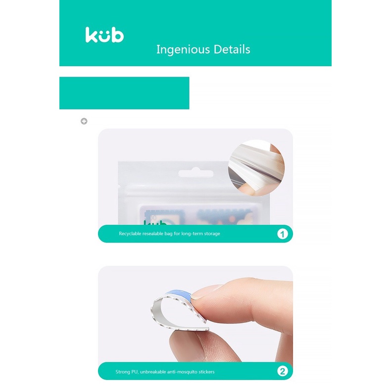 KUB Plant Essential Oil Protective Patch Stiker Anti Nyamuk Alami Untuk Anak 48 Stiker