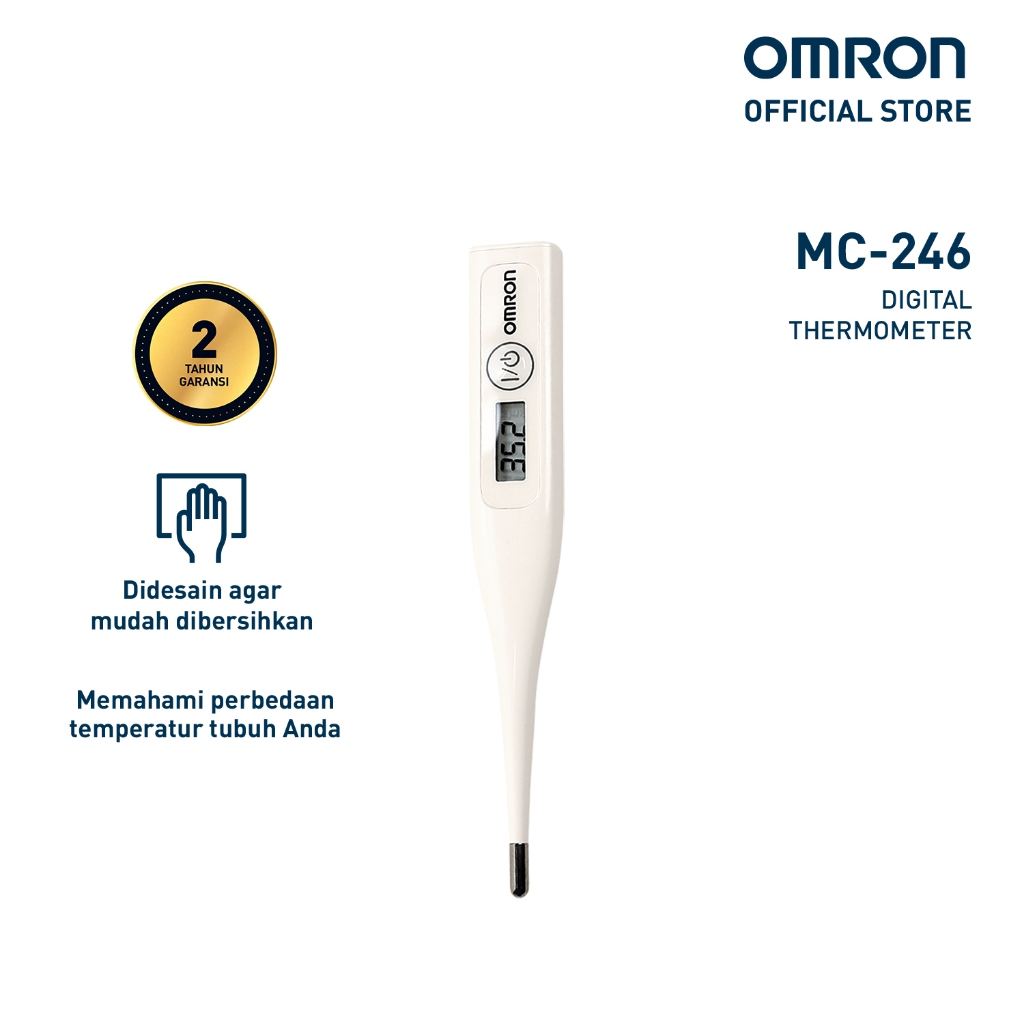 Termometer Digital Omron MC-246 Tahan Air Pengukur Suhu Oral Rektal Ketiak