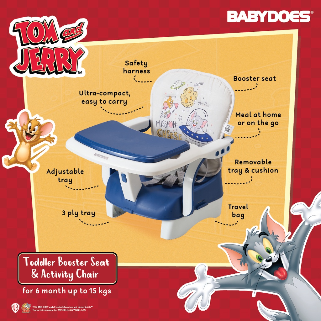 Kursi Bayi Babydoes Tom and Jerry WB100 3-in-1 Booster Seat Floor Chair Foto 5