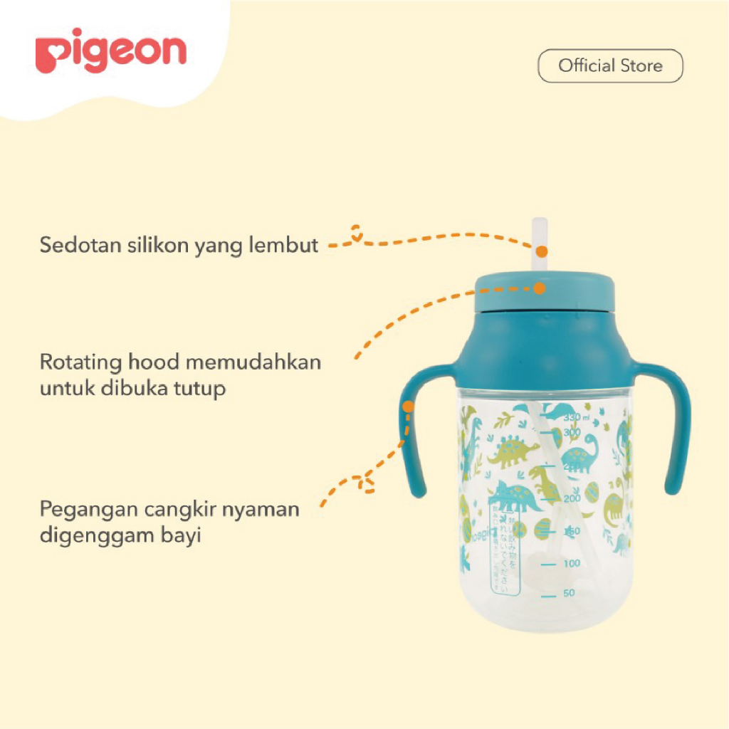 Pigeon Spare Part Sedotan Botol Kurutto Straw BPA Free Silikon Anti Bocor Foto 3