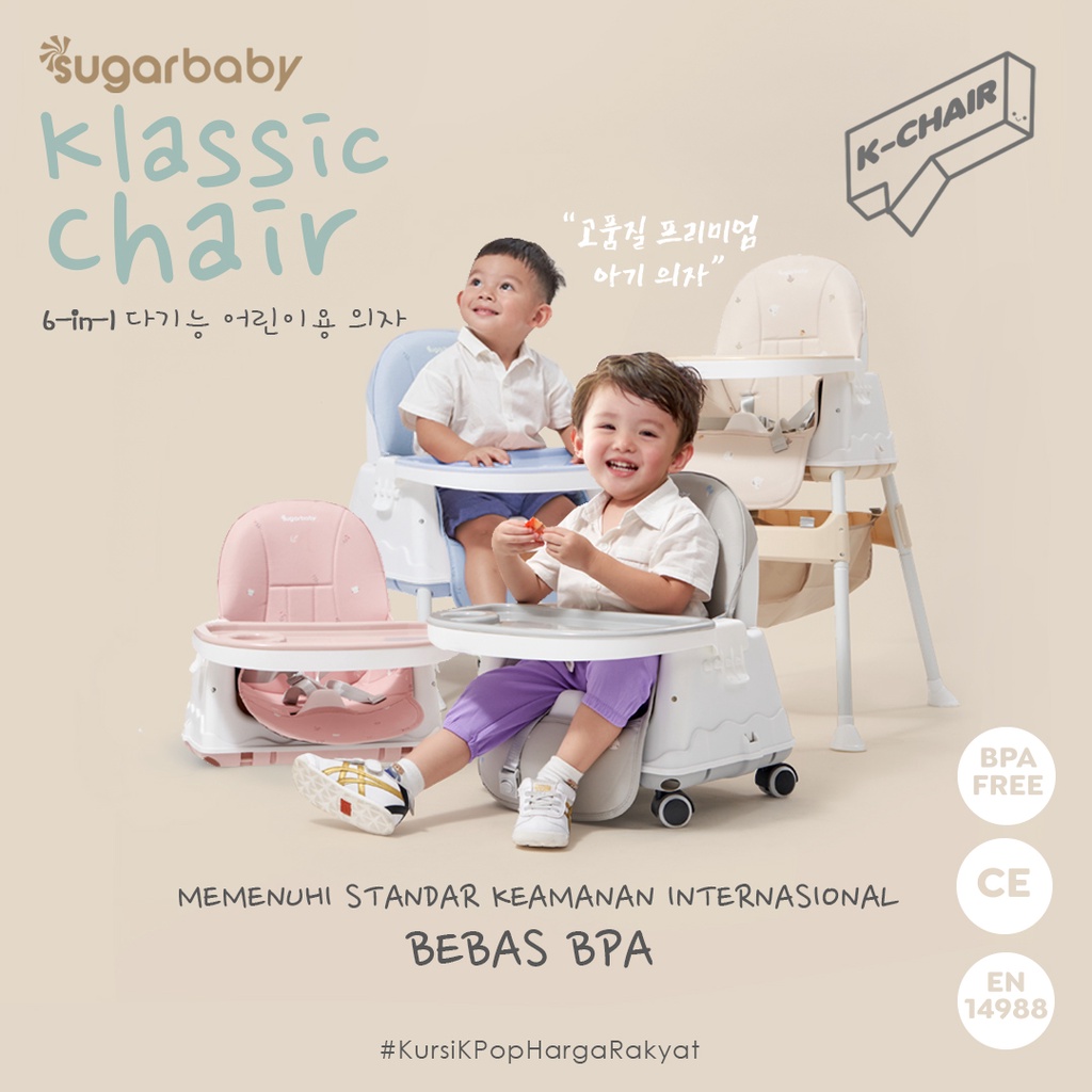 Sugarbaby K-Chair Klassic Chair 6in1 Kursi Makan Bayi Multifungsi High Chair Booster Seat Foto 4