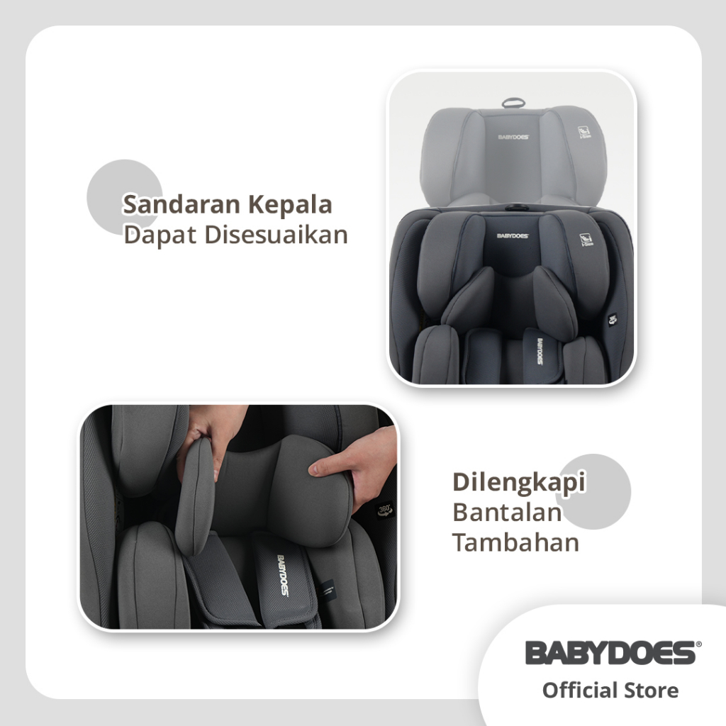 Babydoes Car Seat Baldwinz+ 360 Isofix Tether Kursi Mobil Anak Newborn Foto 5