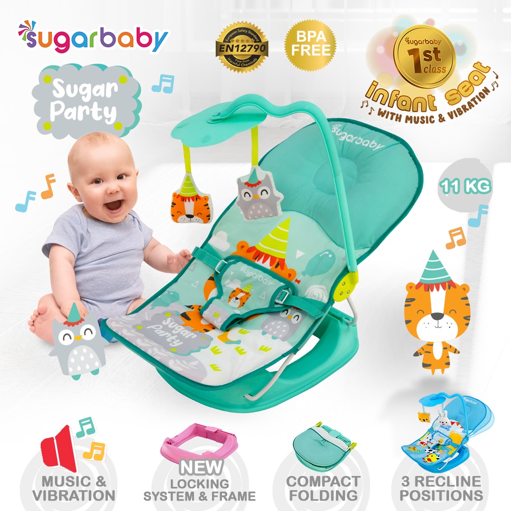 Sugarbaby 1st Class Infant Seat Kursi Musik Getar Bayi Portable Lipat Foto 8