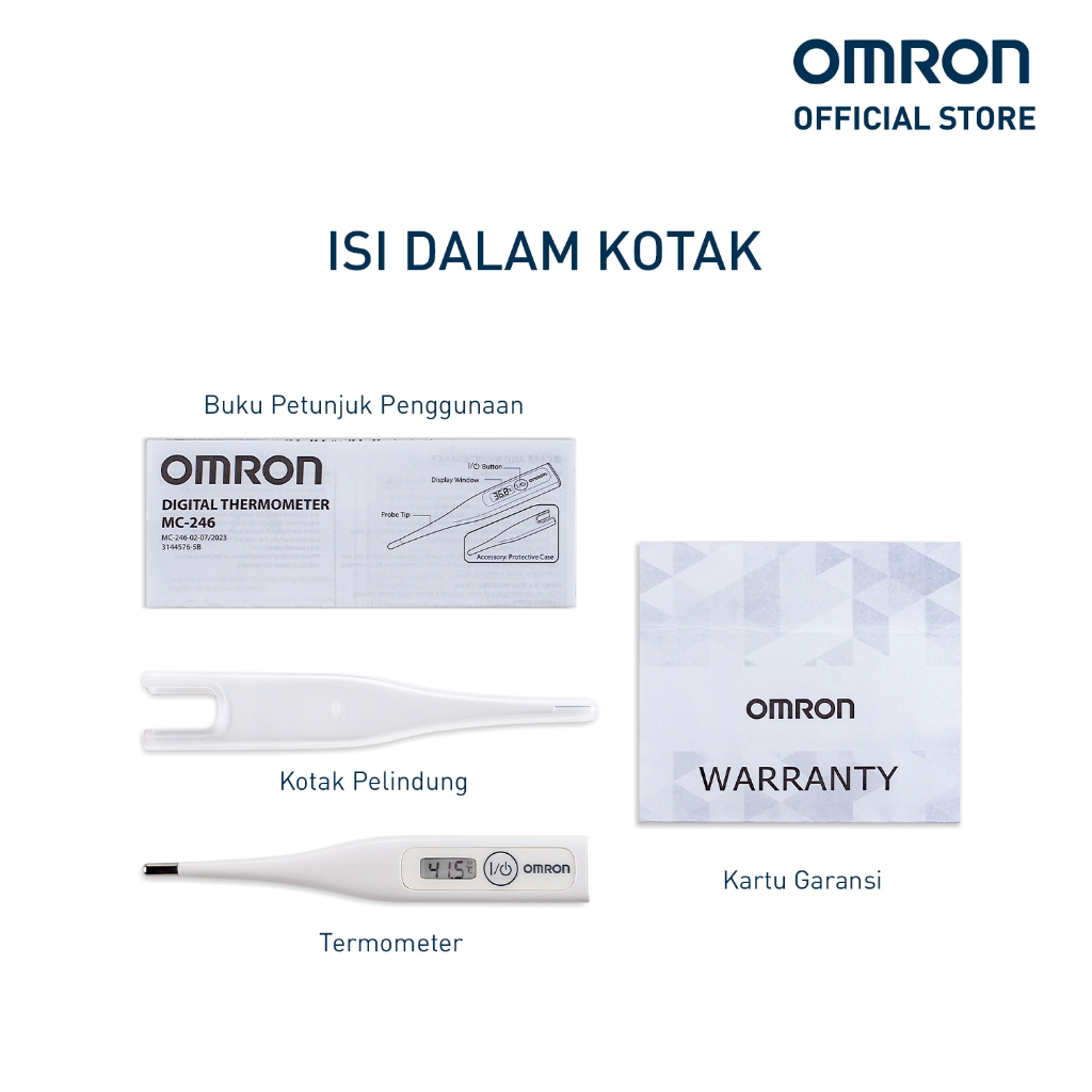 Termometer Digital Omron MC-246 Tahan Air Pengukur Suhu Oral Rektal Ketiak Foto 4