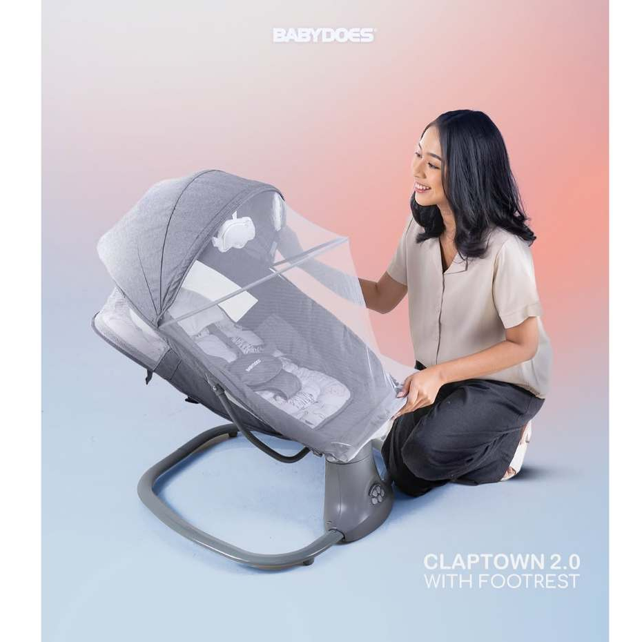 Ayunan Bayi Babydoes Claptown 2.0 with Footrest Side to Side Movement 15 Lagu Foto 2