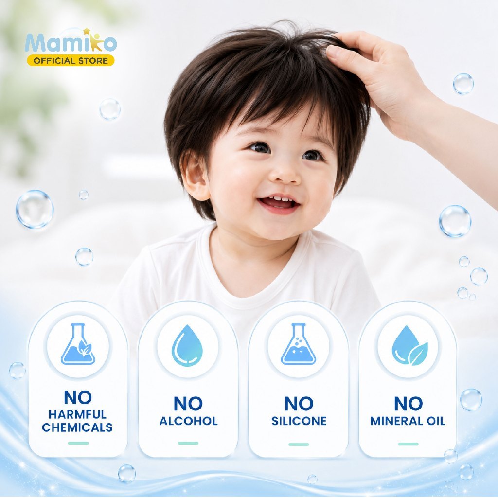 Mamiko Gentle Scalp & Hair Care Lotion 100ml Botol Spray untuk Bayi Baru Lahir Foto 4