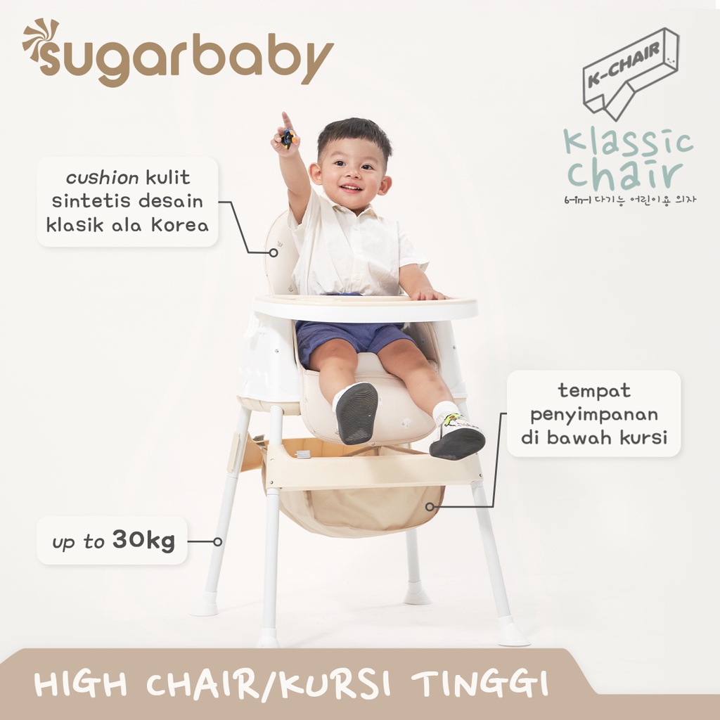 Sugarbaby K-Chair Klassic Chair 6in1 Kursi Makan Bayi Multifungsi High Chair Booster Seat Foto 5