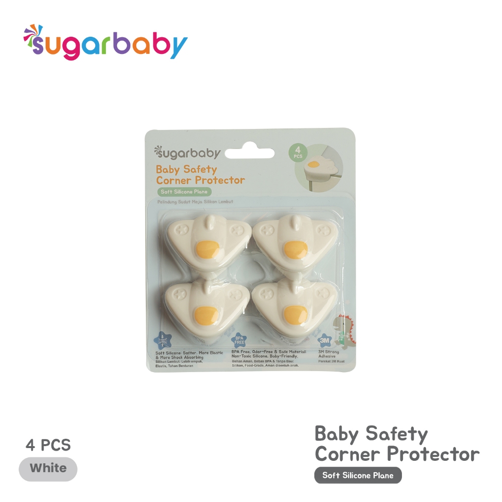 Sugarbaby Baby Safety Corner Protector Silikon Lembut Classic & Plane 4 PCS Foto 6