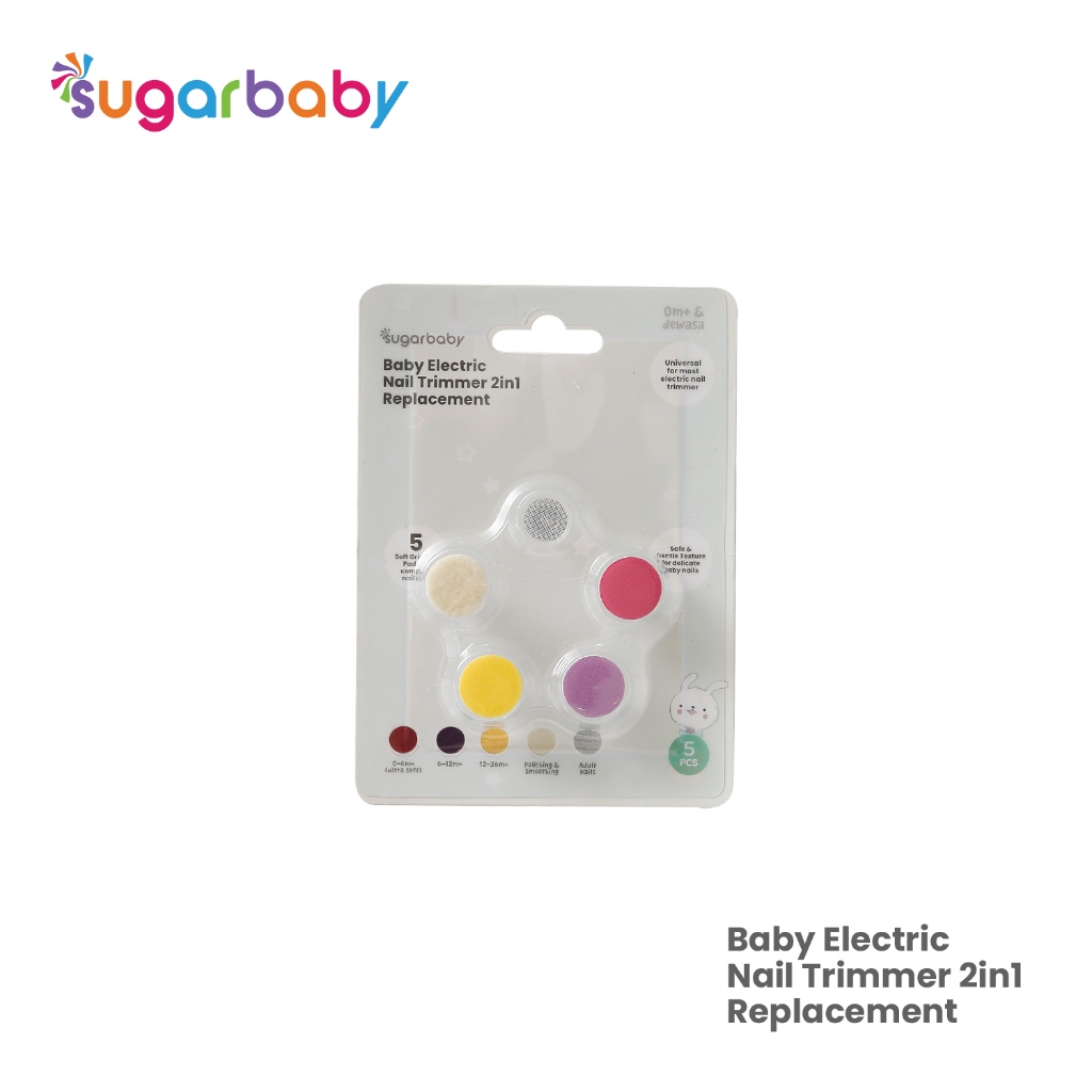 Sugarbaby Baby Electric Nail Trimmer 2in1 USB Type-C Lampu LED 5 Kepala Poles Senyap Foto 8