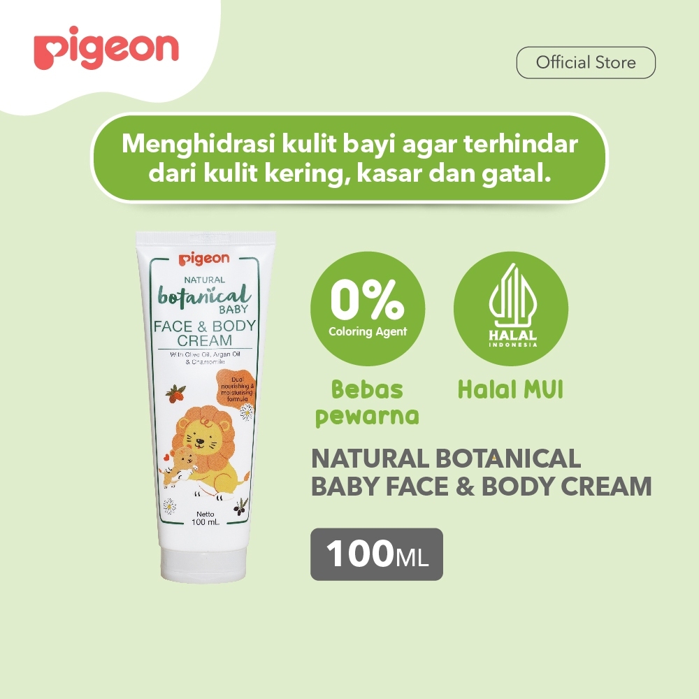 Pigeon Botanical Bundling Pack Baby Massage Oil 100ml Face Cream Water Gel Lotion 240ml Foto 4