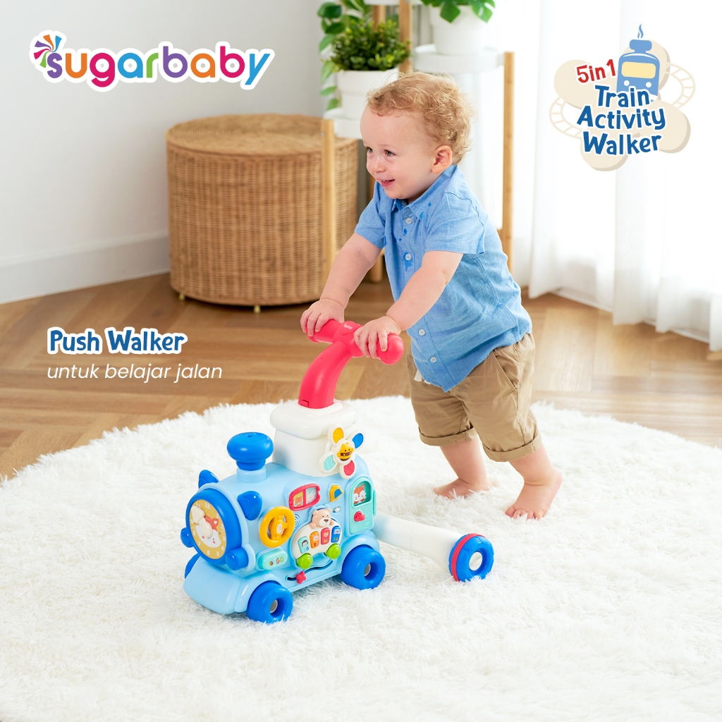 Sugarbaby Train Activity Walker 5in1 Push Walker Kereta Mainan Edukatif Bayi Foto 2