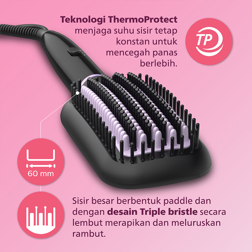 Philips Hair Dryer BHD308/10 + Straightening Brush BHH880/00 Foto 3