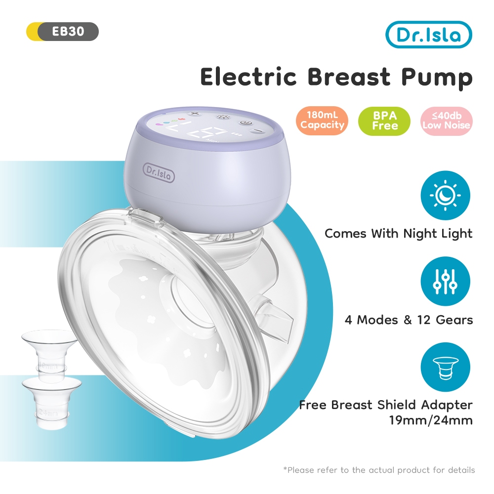 Pompa ASI Elektrik Dr.isla EB30 Handsfree Wireless dengan Lampu Malam BPA Free Foto 2