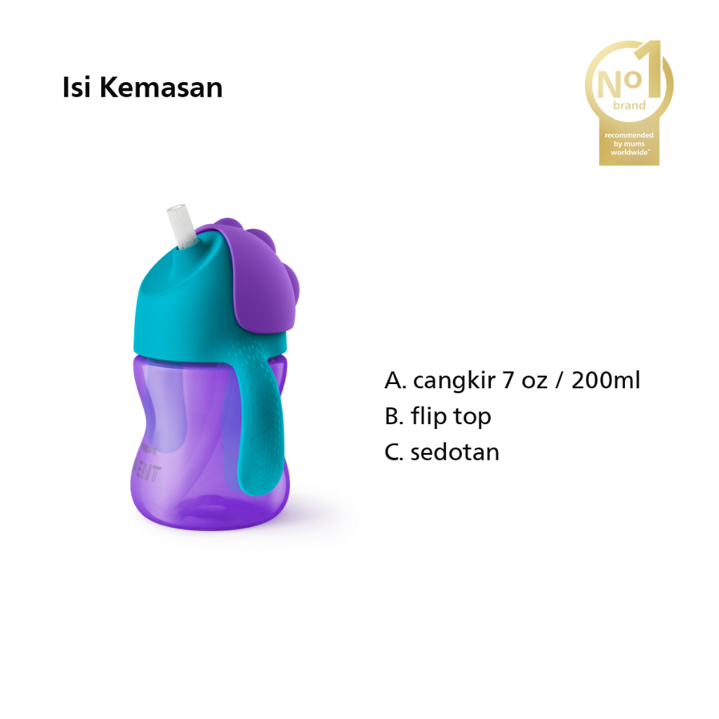 Philips Avent Straw Cup Bendy 200ml Foto 2