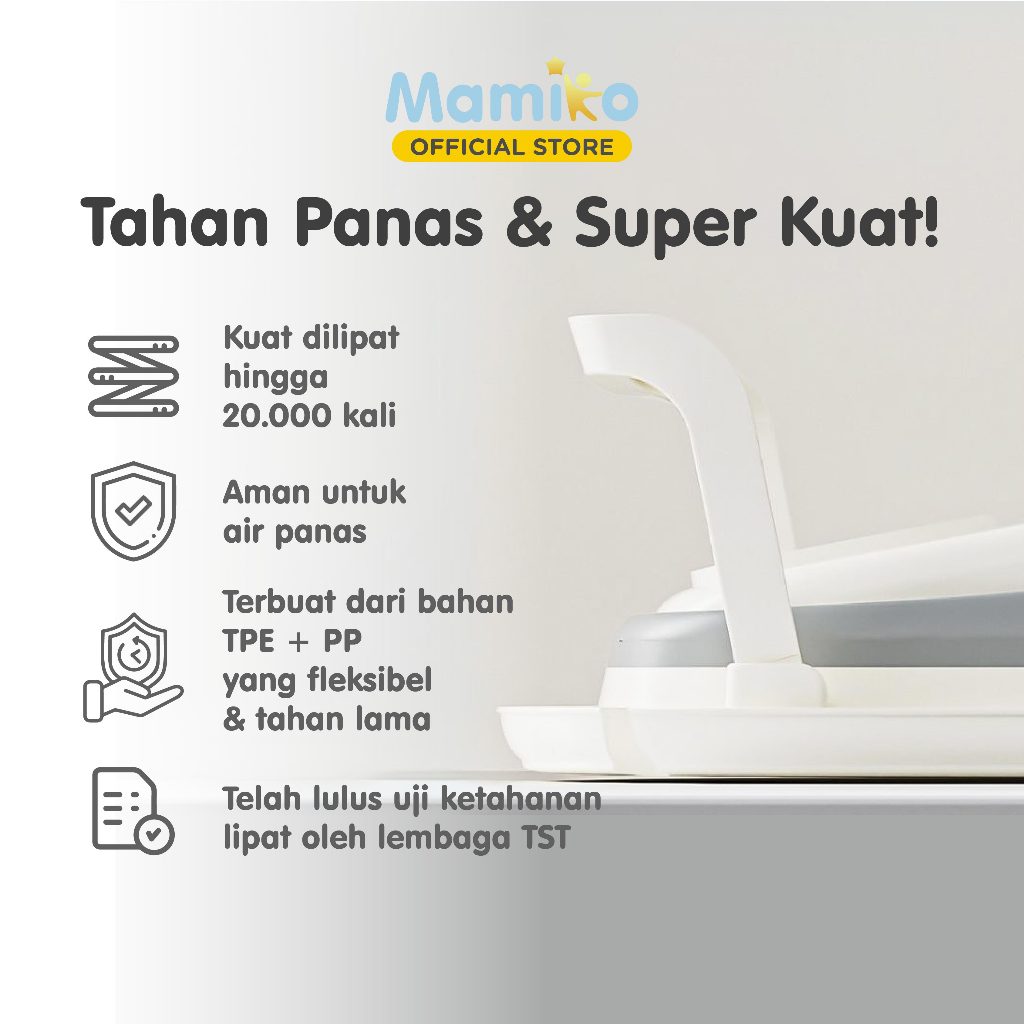 Bak Mandi Bayi Lipat Mamiko Foldable Portable Baby Bath Tub Anti Selip Foto 2
