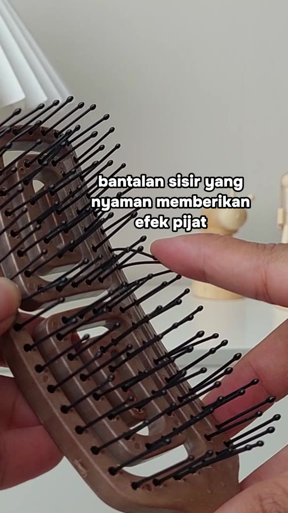 Sisir Kayu Anti Rontok Yao Korea Wood Texture Hair Comb untuk Rambut Indah