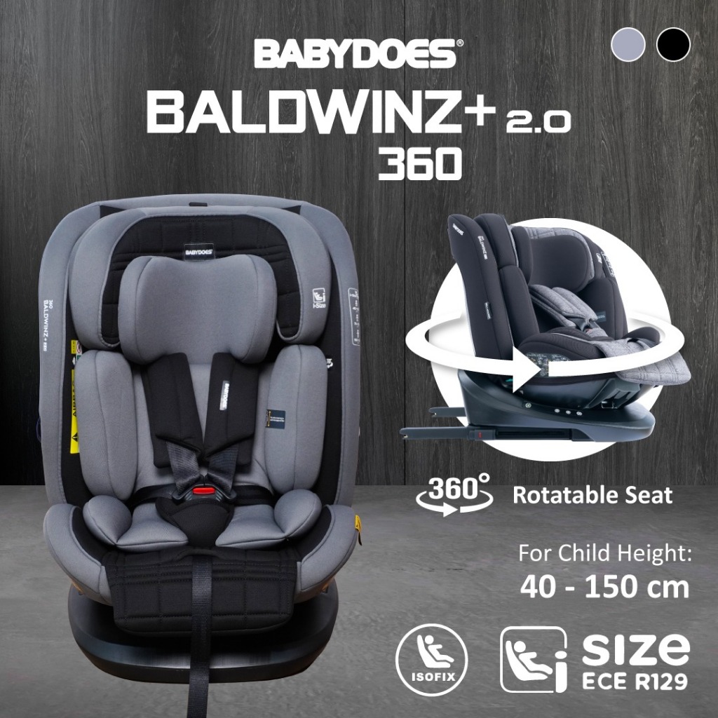 Babydoes Car Seat Baldwinz+ 2.0 360° Rotasi ISOFIX R129/03 Foto 6