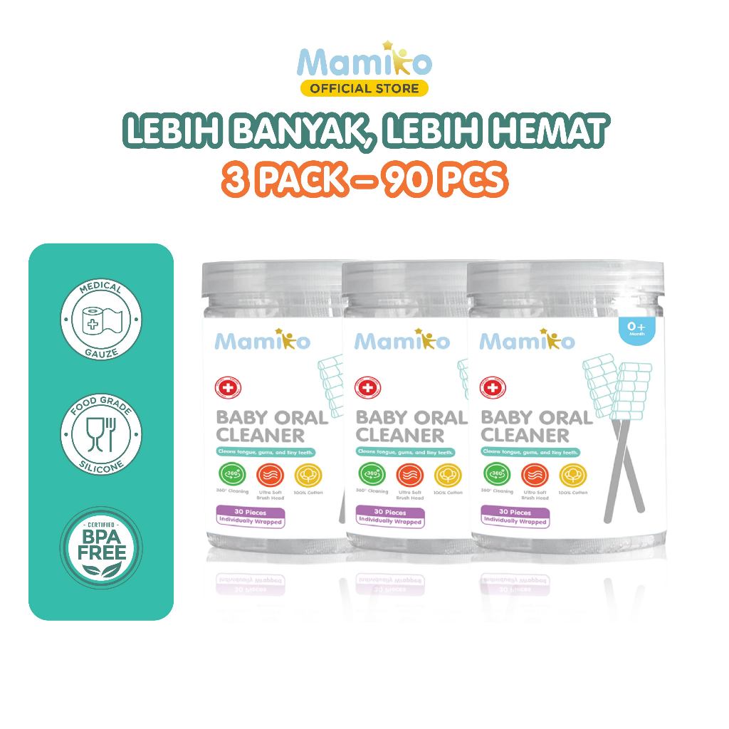 Mamiko Baby Oral Cleaner KUB 30 PCS Pembersih Lidah Gusi Bayi 0-3 Tahun Foto 7