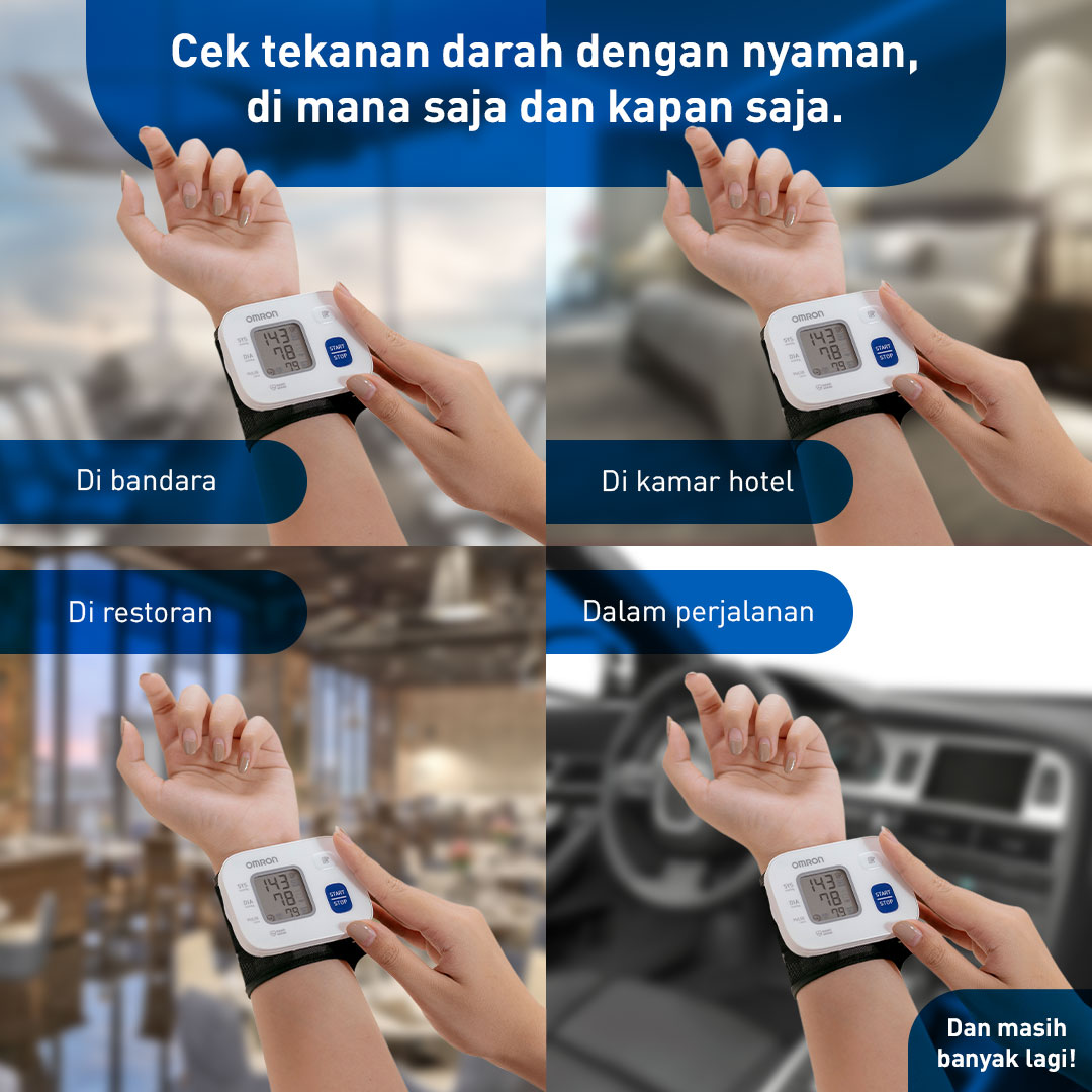Omron HEM-6161 Wrist Blood Pressure Monitor Alat Cek Tensi Darah Digital Foto 6