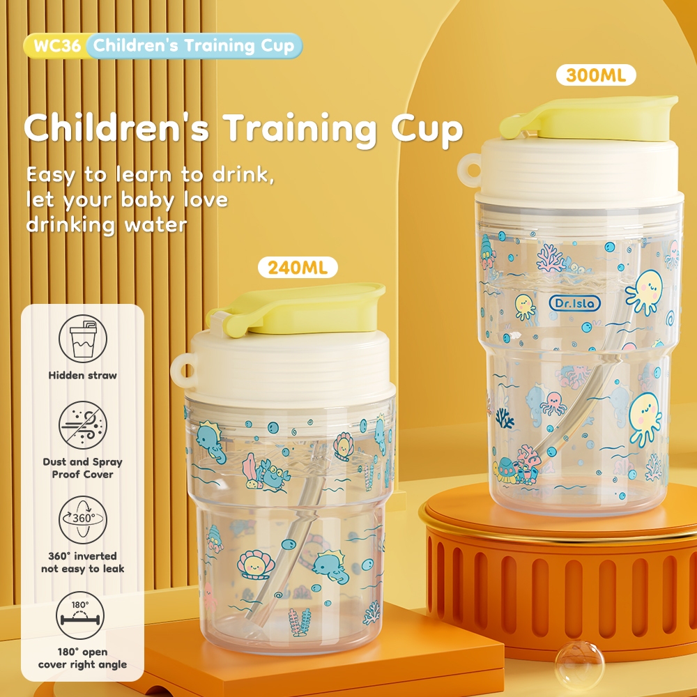 Botol Minum Anak Dr.isla Tipe WC36 BPA Free 240ml PP Food Grade Tali Gantungan Foto 2
