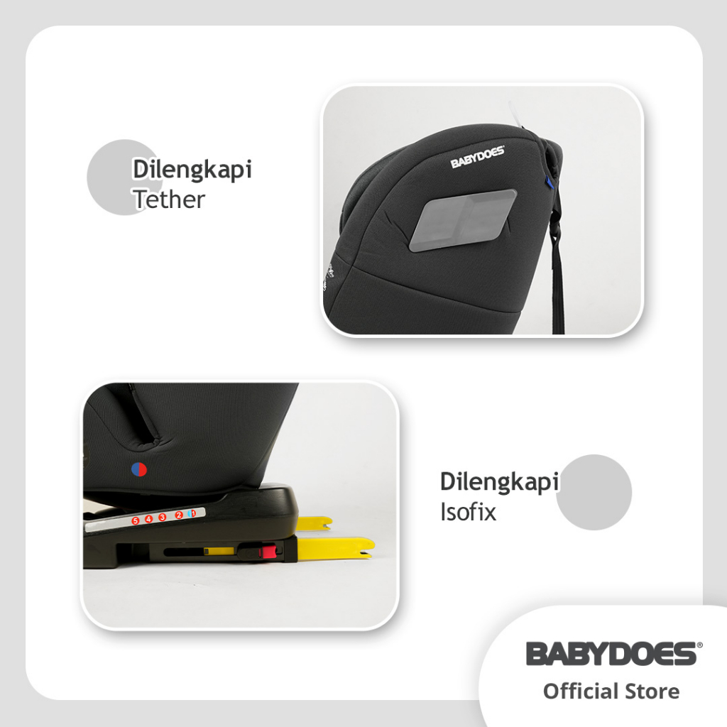 Car Seat Bayi Babydoes Avalance 360 Rotasi Penuh Standar Keamanan ECE R44/04 Foto 5