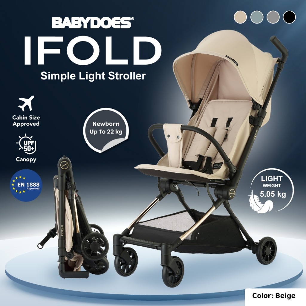 Babydoes IFOLD Stroller Cabin Size Portable Ringan 5 Kg Bawa ke Kabin Pesawat Foto 8