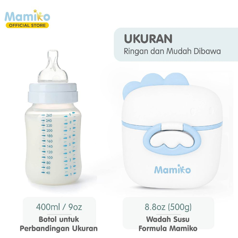 Mamiko Milk Powder Container Wadah Susu Bubuk Portable 400ml BPA Free dengan Gantungan Foto 5