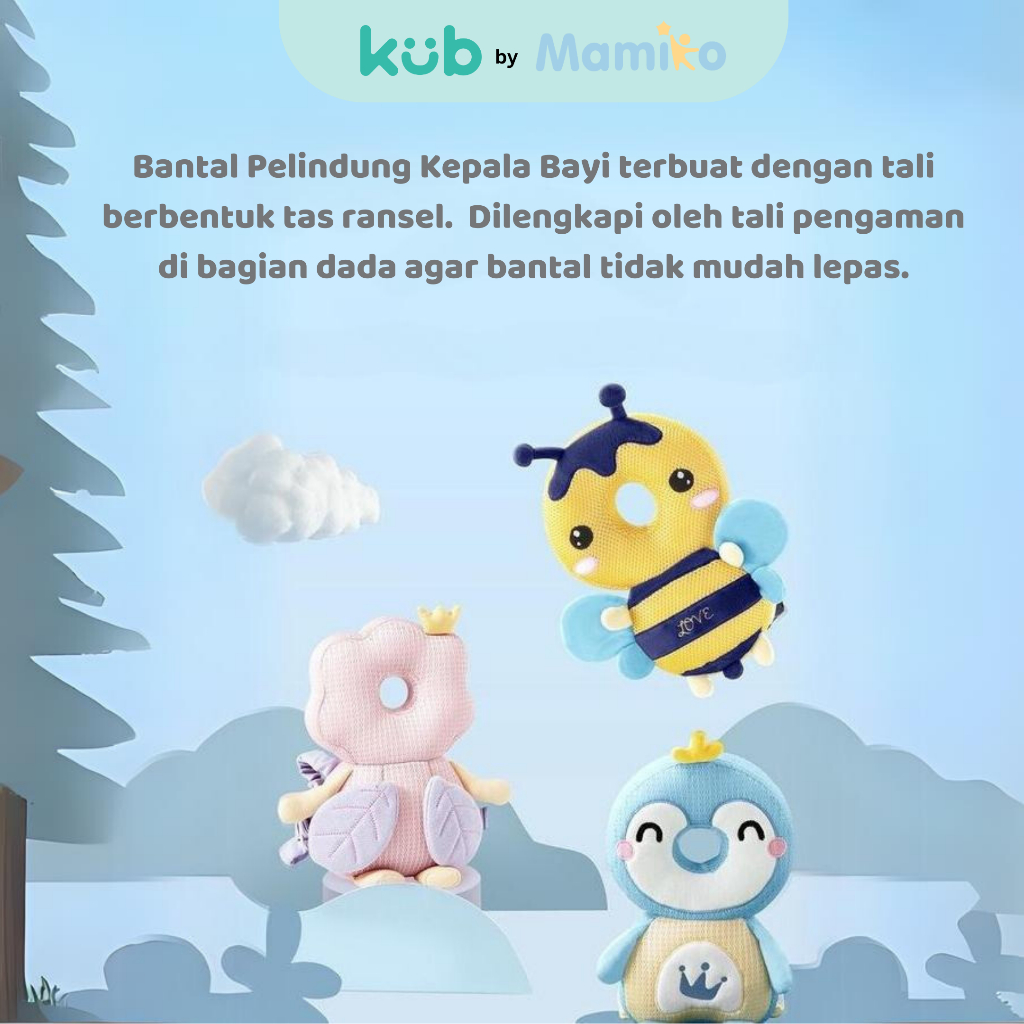 Bantal Pelindung Kepala Bayi KUB CL Summer Anti Fall Pillow Ransel Belajar Jalan Foto 2