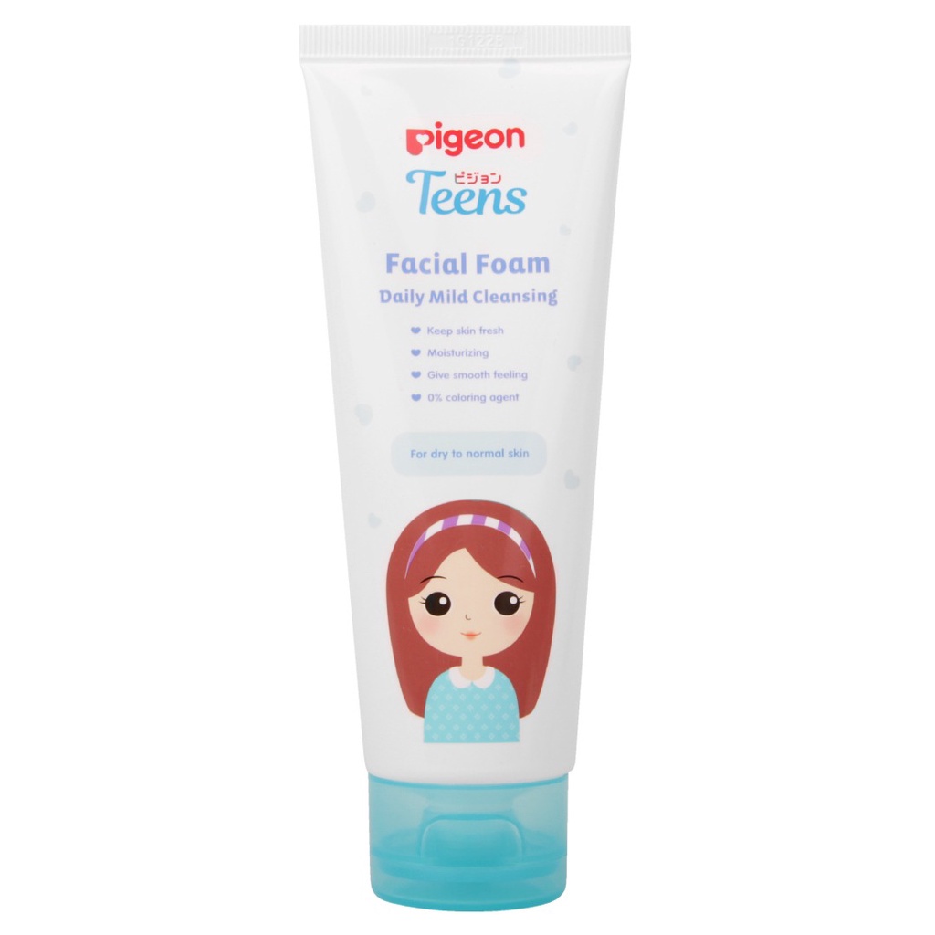 PIGEON Teens Facial Foam Daily Mild Cleansing 100 ml Untuk Kulit Normal & Kering