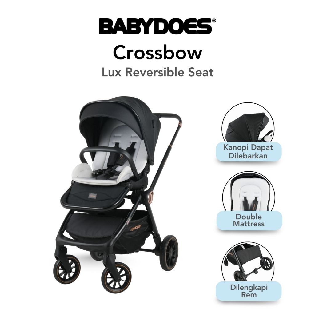 Babydoes Crossbow Stroller Reversible Seat Newborn hingga 22kg