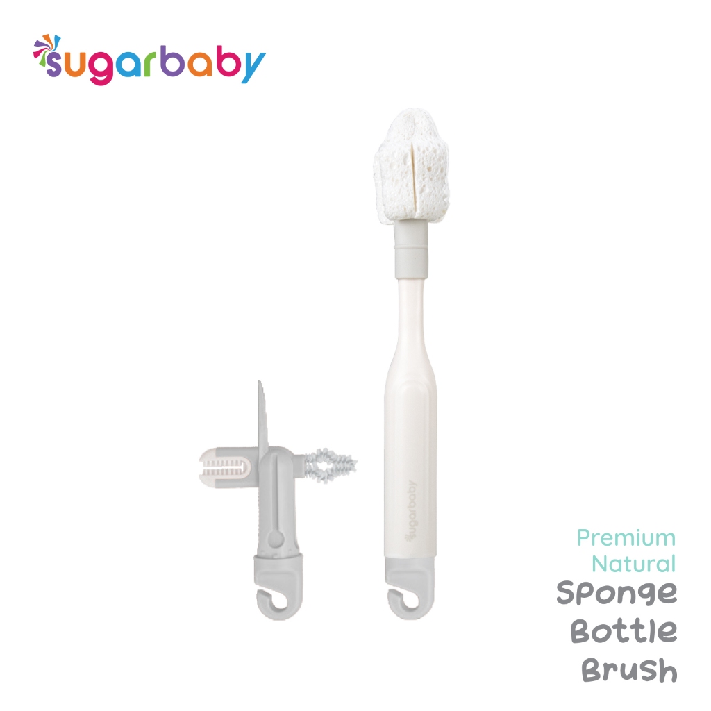 Sikat Botol Bayi Sugarbaby Premium Natural Sponge 5in1 Set Multifungsi BPA Free Foto 7