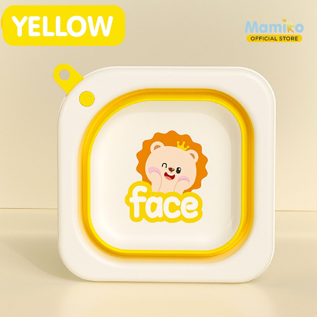 Mamiko Foldable Baby Wash Basin Lion Baskom Ember Lipat Multifungsi BPA Free Foto 5