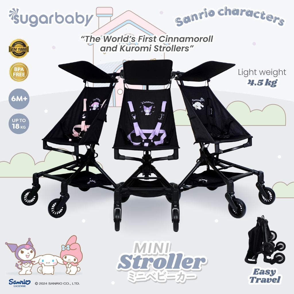 Stroller Bayi Lipat Sugarbaby Sanrio Collection Mini Travel Compact 4.5 kg Foto 2