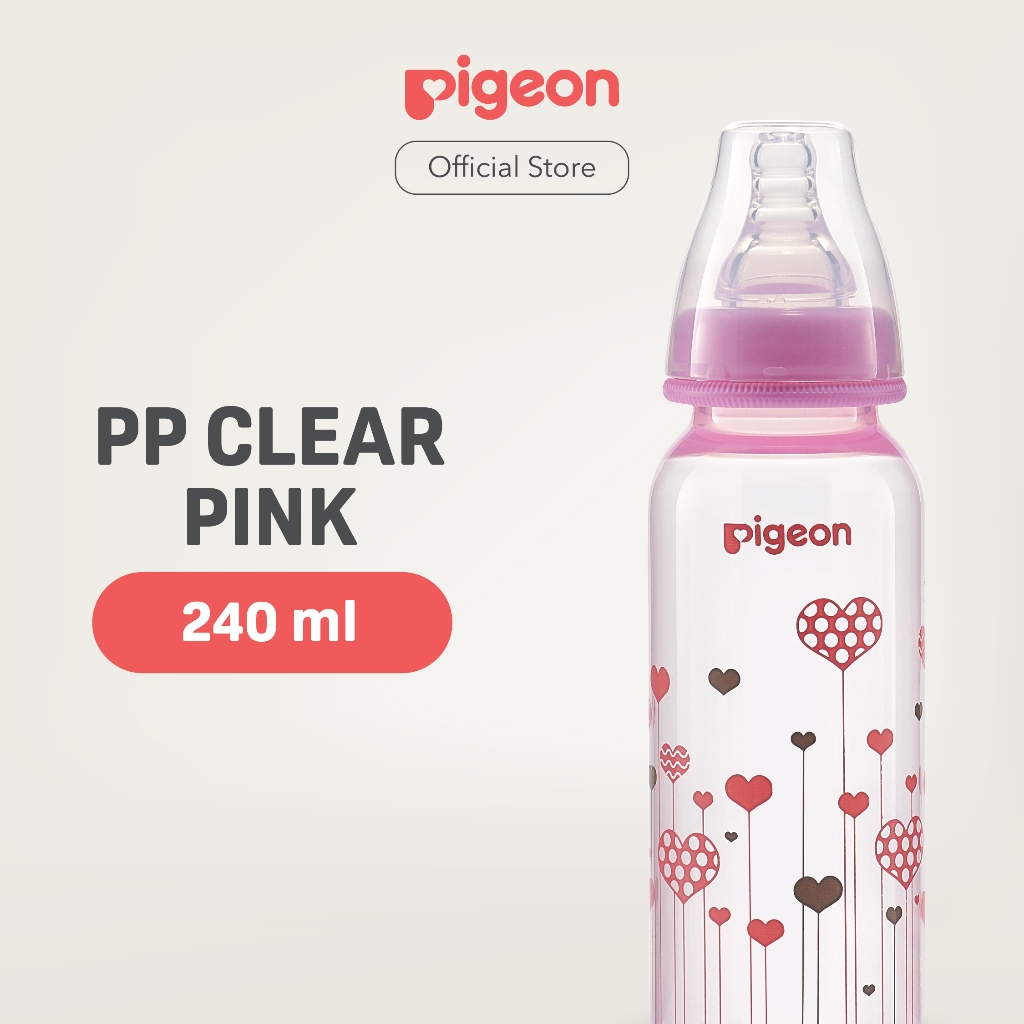 Botol Susu Pigeon PP Clear 240ml Dot S-Type Peristaltic Slim Neck Anti Kolik Foto 6