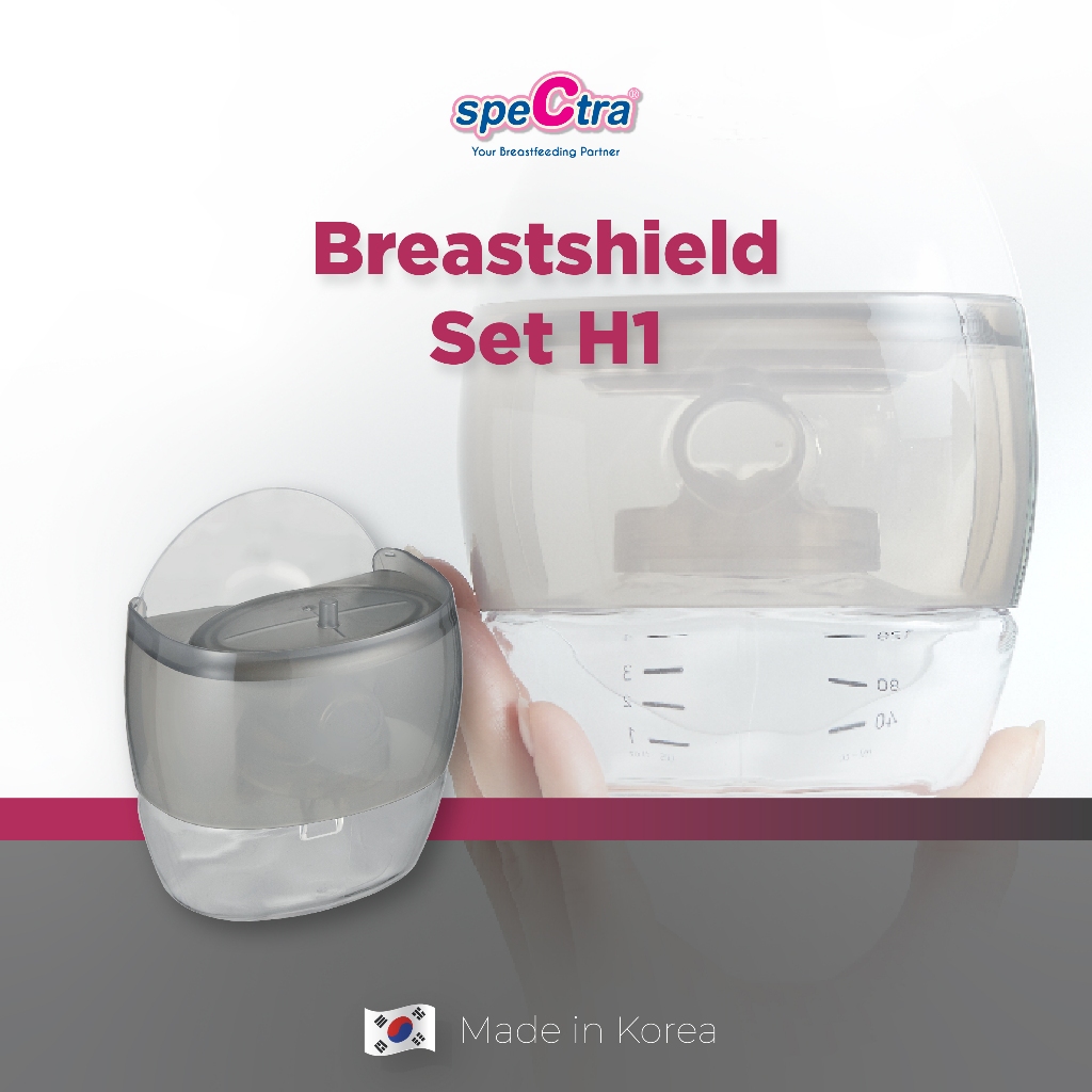 Wearable Breastshield Set SPECTRA Original untuk Pompa ASI H1 & H1 Lite Ukuran S Foto 2