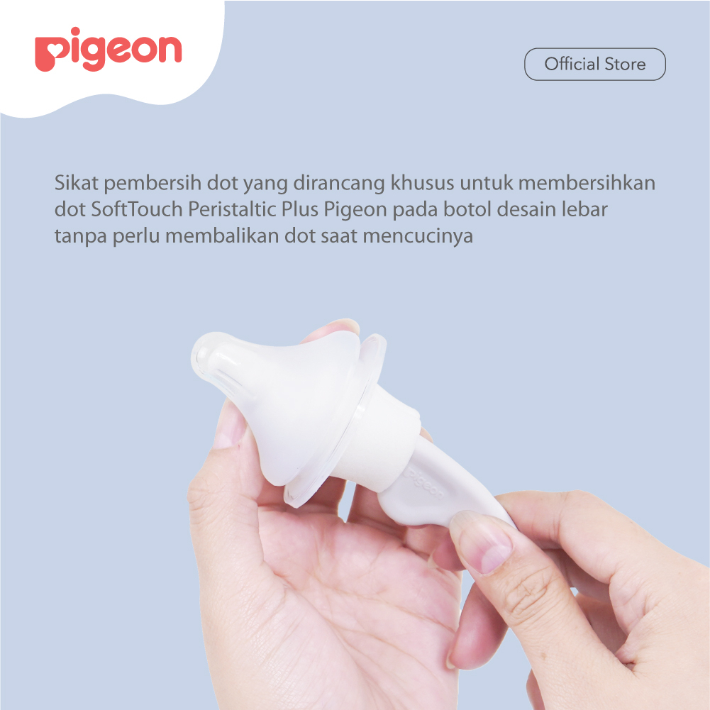 Sikat Pembersih Dot Botol Susu Pigeon Soft Touch Original 2pcs Foto 2